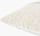 LaRocco Accent Pillow GALR-001 in Ivory, corner detail