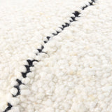 LaRocco Accent Pillow GALR-001 in Ivory, close-up of the texture