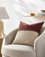 San Marco Accent Pillow GASN-001 in Chestnut, styled in a room