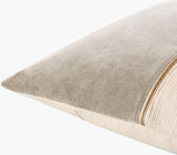 San Marco Accent Pillow GASN-002 in Taupe, corner detail