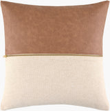 San Marco Accent Pillow GASN-004 in Tan, front view