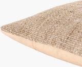 Westport Accent Pillow GAWP-002 in Tan, corner detail