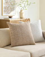 Westport Accent Pillow GAWP-002 in Tan, styled in a room