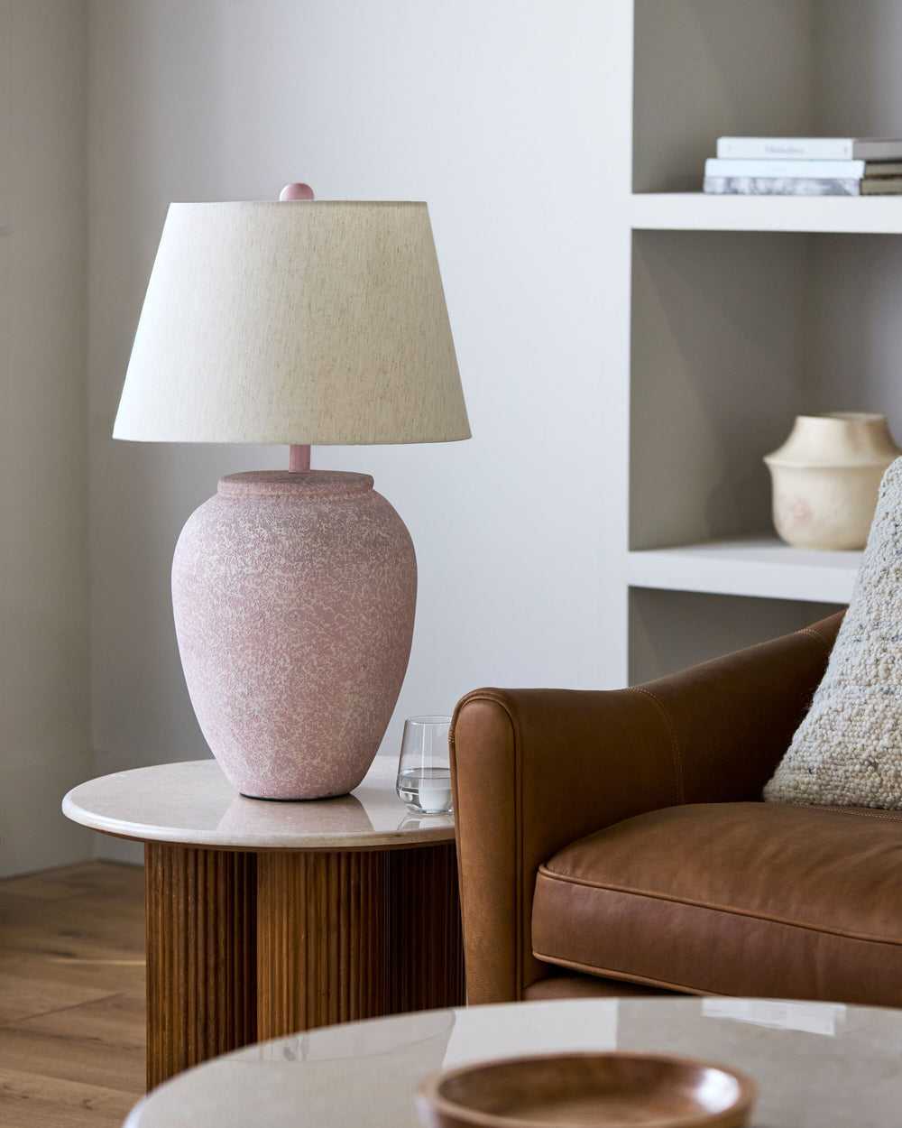 Galdar Accent Table Lamp, styled in a room
