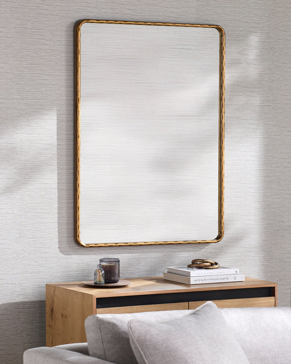 Georgine Accent Mirror GEI-003 in Gold, styled in a room