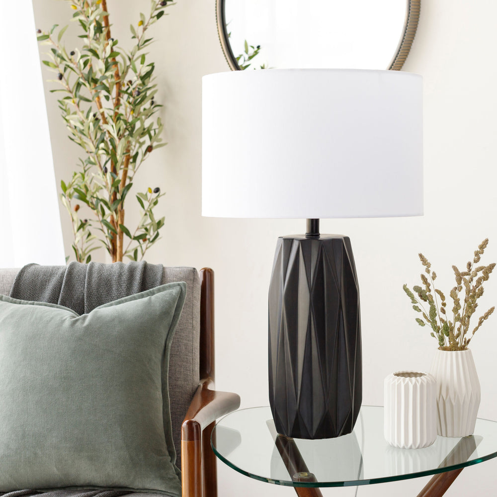 Grimsey Accent Table Lamp, styled in a room