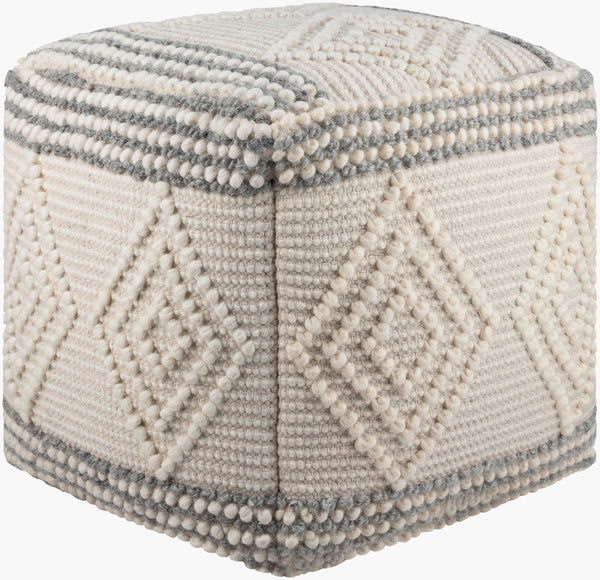 Hygge Pouf HGPF-003 in Charcoal, front view