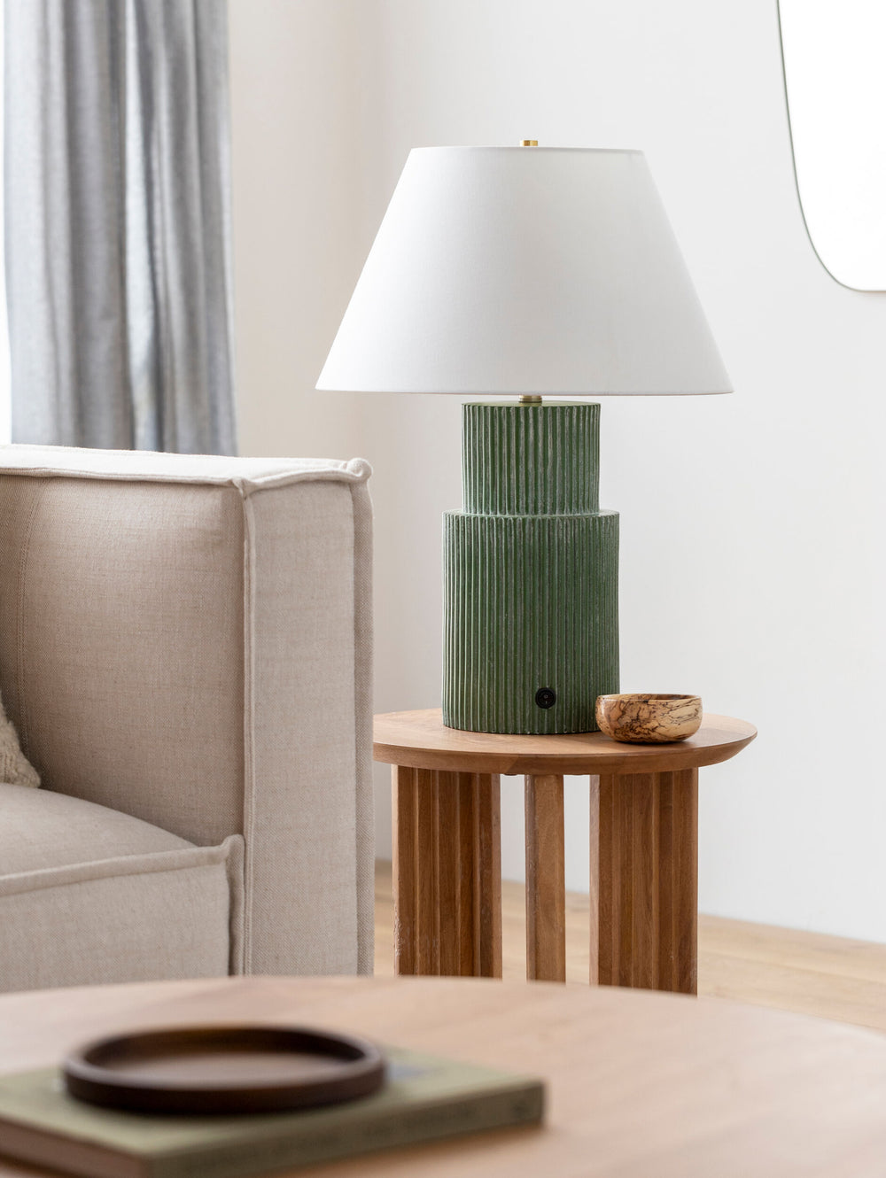Hikari Accent Table Lamp, styled in a room