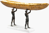 Homo Sapiens Decorative Bowl HOS-001 in Gold, front view
