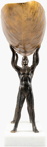 Homo Sapiens Decorative Bowl HOS-001 in Gold, front detail