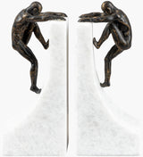 Homo Sapiens Bookends HOS-005 in Bronze, front detail
