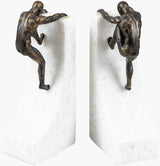 Homo Sapiens Bookends HOS-005 in Bronze, side view