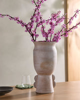 Harappa Vase HPR-001 in Grey, styled in a room