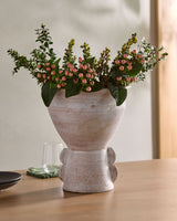 Harappa Vase HPR-002 in Grey, styled in a room