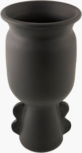 Harappa Vase HPR-003 in Black, top detail