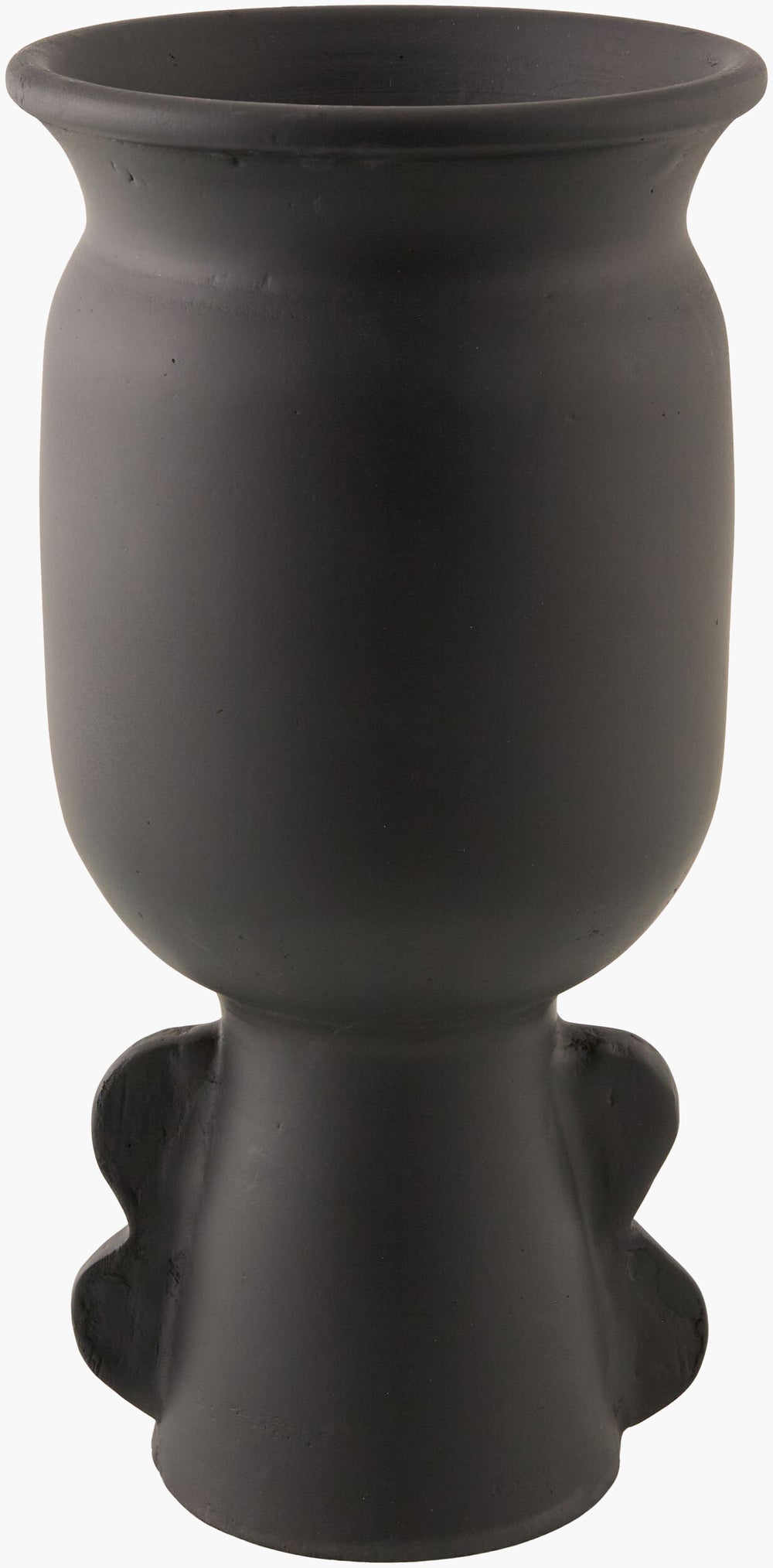 Harappa Vase HPR-003 in Black, front view