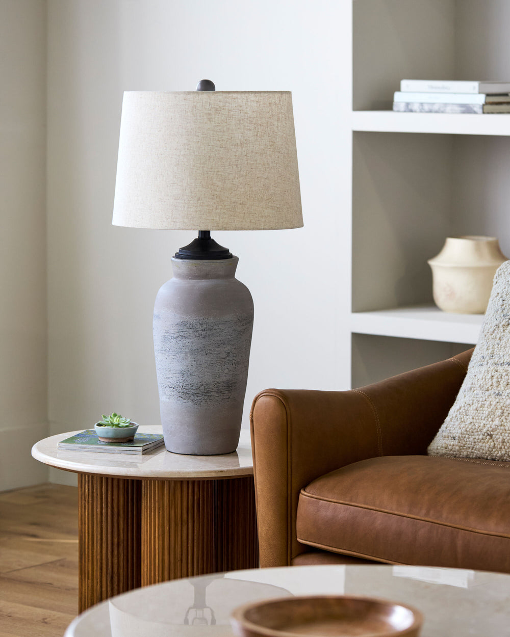 Hierro Accent Table Lamp, styled in a room