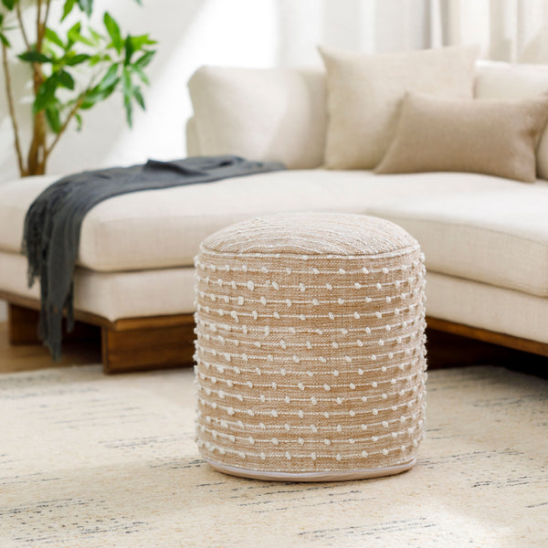Imani Pouf, styled in a room