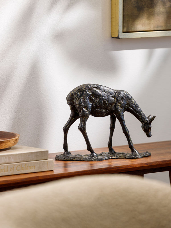 Marins Decorative Sculpture IRM-002 in Bronze, styled in a room