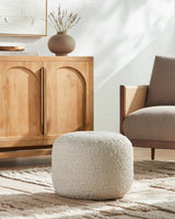 Iverson Pouf, styled in a room