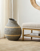 Ishani Basket ISHA-001 in Grey, styled in a room