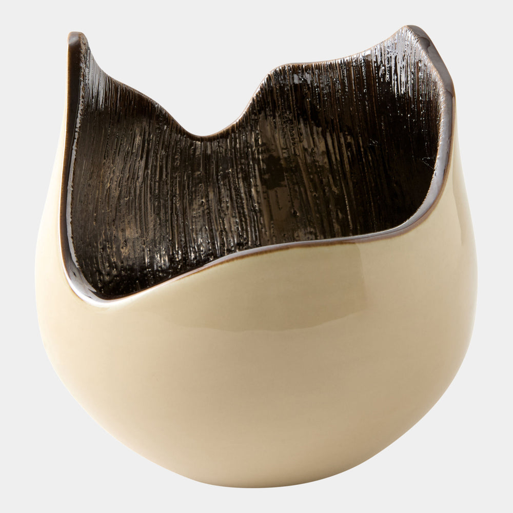 Calla Lily Bowl in Cream, small size, product view