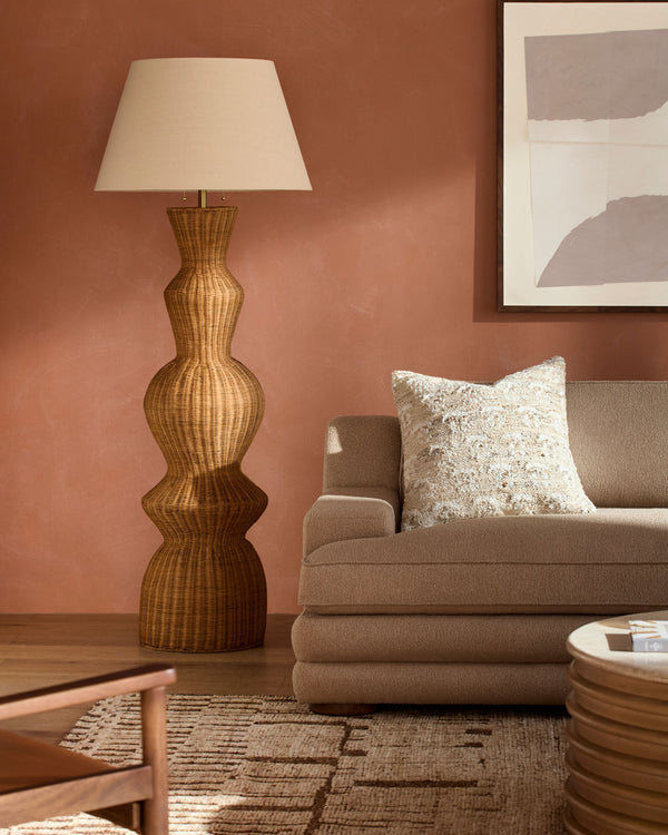 Jember Accent Floor Lamp, styled in a room