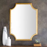 Joslyn Accent Mirror JSL-001 in Gold, styled in a room
