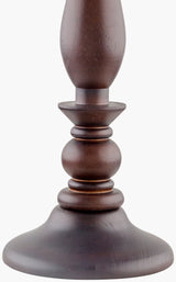 Kauri Accent Table Lamp in dark brown, detail of the base
