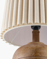 Kakisa Accent Table Lamp in brown, shade detail