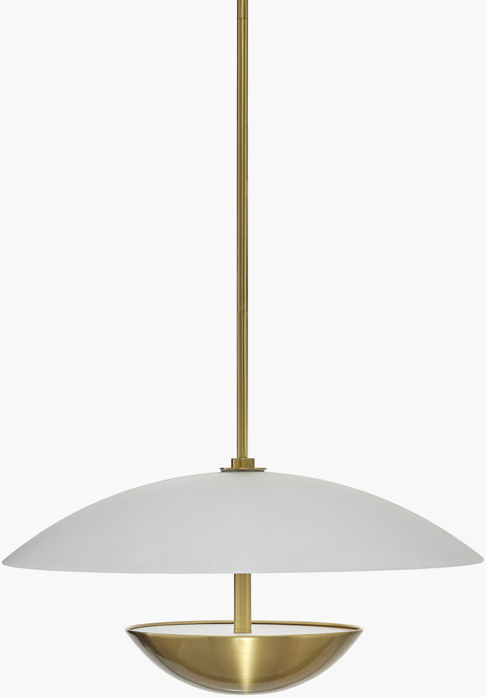 Karmoni Pendant in brass, full view