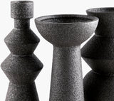 Konark Vase KNK-001 in Black, corner detail