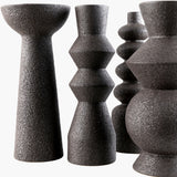 Konark Vase KNK-001 in Black, side view