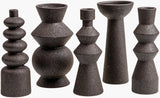Konark Vase KNK-001 in Black, front view