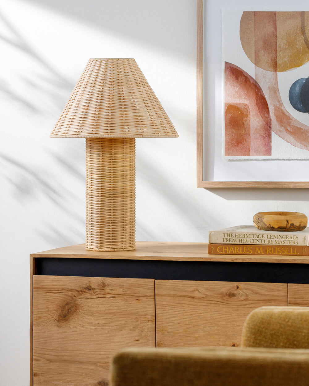 Kenna Accent Table Lamp, styled in a room