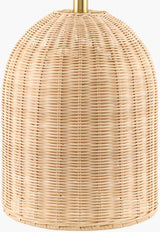 Kenza Accent Table Lamp in cream, detail of the base