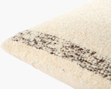 Kavre Accent Pillow KVRE-001 in Ivory, corner detail