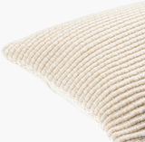 Lynchburg Accent Pillow LBG-001 in Ivory, corner detail