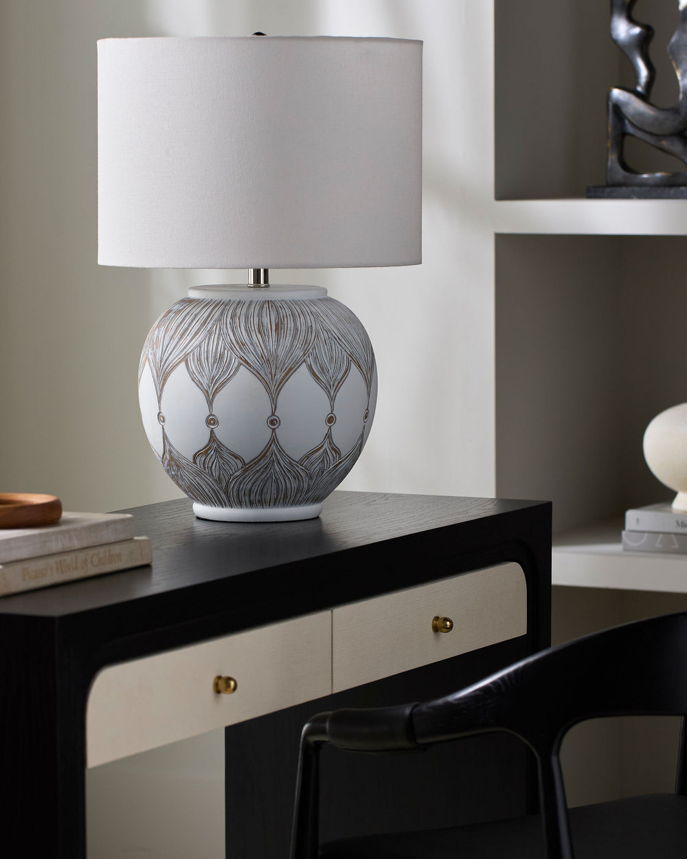 Lafia Accent Table Lamp, styled in a room