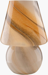 Lefkada Accent Table Lamp LFK-002 in brown, switched on