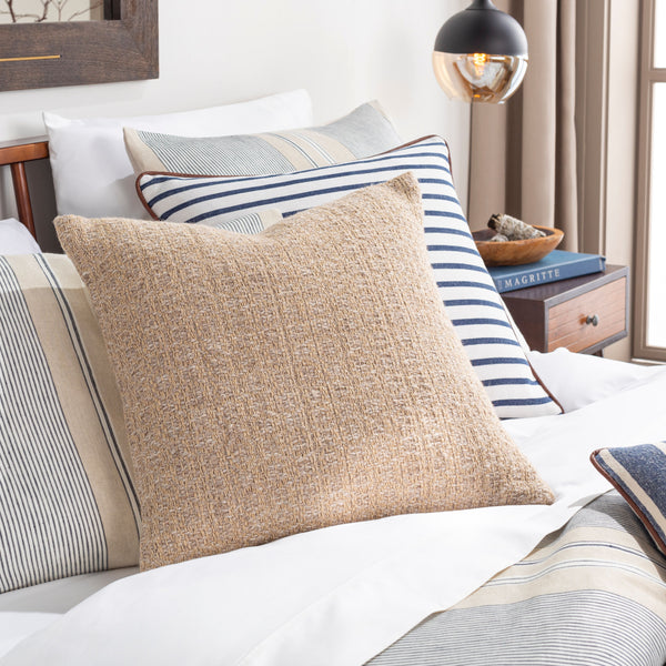 Leif Accent Pillow LIF-003 in Ivory, styled in a room