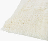 Lizzano Accent Pillow LIZ-001 in Ivory, corner detail