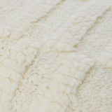 Lizzano Accent Pillow LIZ-001 in Ivory, close-up of the texture