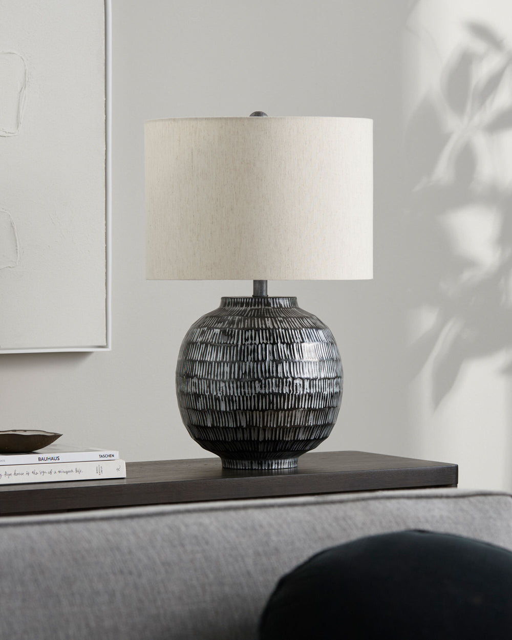 Lomo Accent Table Lamp, styled in a room