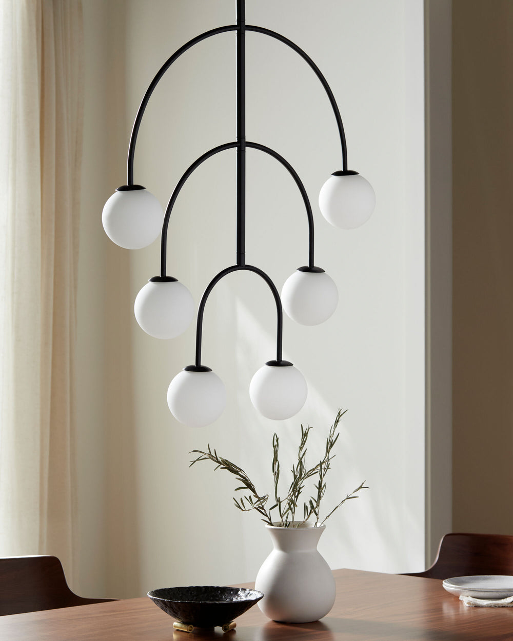 Laon Chandelier, styled in a room