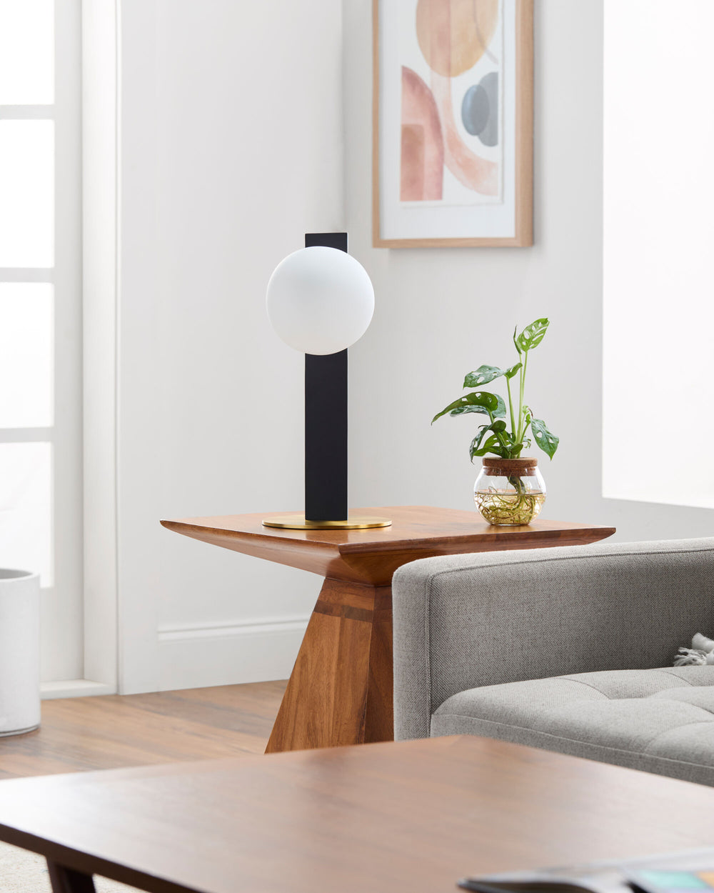 Lubango Accent Table Lamp, styled in a room