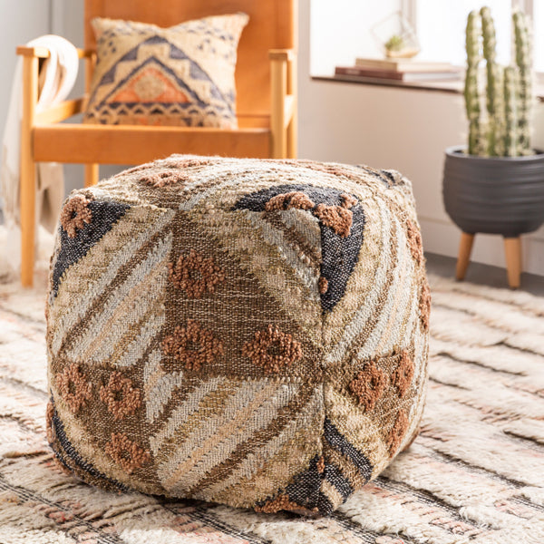 Luanda Pouf — Dark Brown