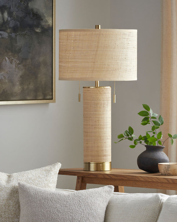 Livonia Accent Table Lamp, styled in a room