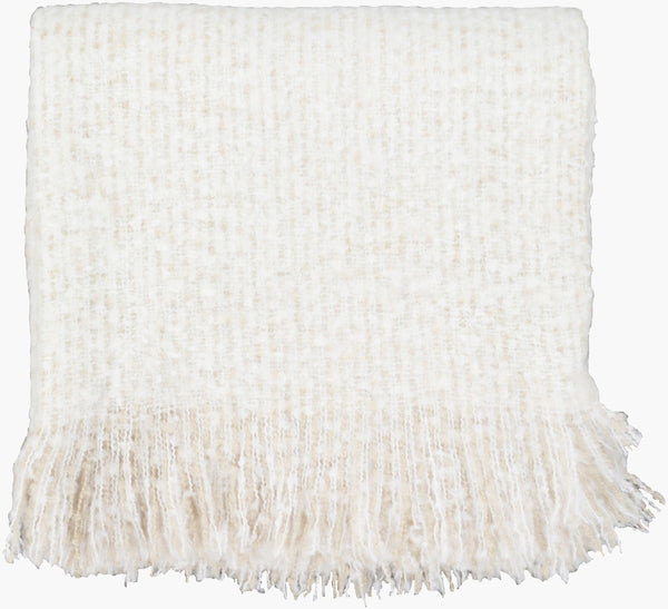 Madurai Throw MAD-1001 in White, front view