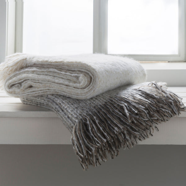 Madurai Throw MAD-1002 in Taupe, styled in a room